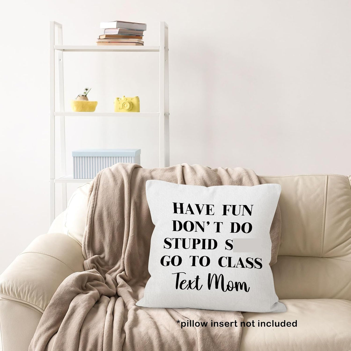 MONALET back to school gift pillow cover flat lay