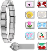 ITingstere Italian Charms Bracelet Set front view modular jewelry