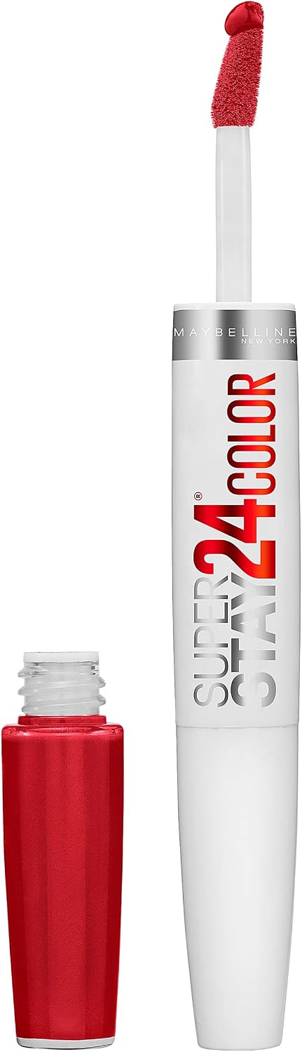 Maybelline New York SuperStay 24 2-Step Liquid Lipstick Makeup, Steady Red-Y, 1 kit - Image 14