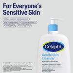 Cetaphil sensitive skin cleanser bottle side profile view