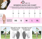 Finger Ten women golf gloves hook and loop wrist closure