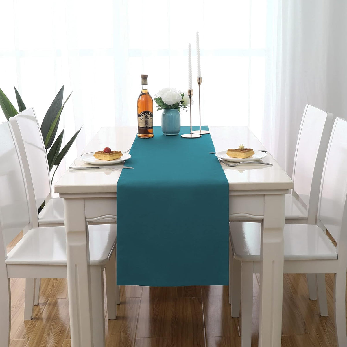 Dark Green Table Runner 14x72 Inch Solid Color Thick Polyester Decorative Cloth Handcrafted for Wedding Party Birthday Graduations Hotel Restaurant Banquet Catering Services Event Forest Green - Image 15