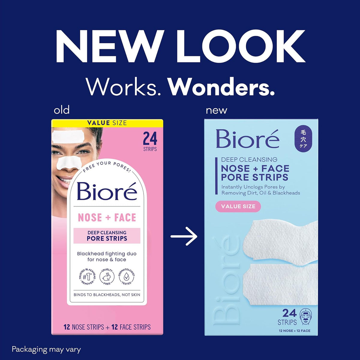 Biore 24 count blackhead remover strips value pack