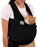 Cat Sling Carrier for Small Pets - Anti-Anxiety Cat Sling, Kitten Pouch - Pet Sling in Gray Black Blue Green Pink Yellow (Gray, Standard) - Image 9