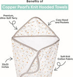 Copper Pearl baby towel folded to show soft terry cloth lining