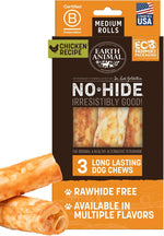 Earth Animal No Hide Chews - from the Grill Rolls Grilled Cheese Vegetarian Flavor Rawhide Free Medium Dog Chews - 3 Count - Image 9