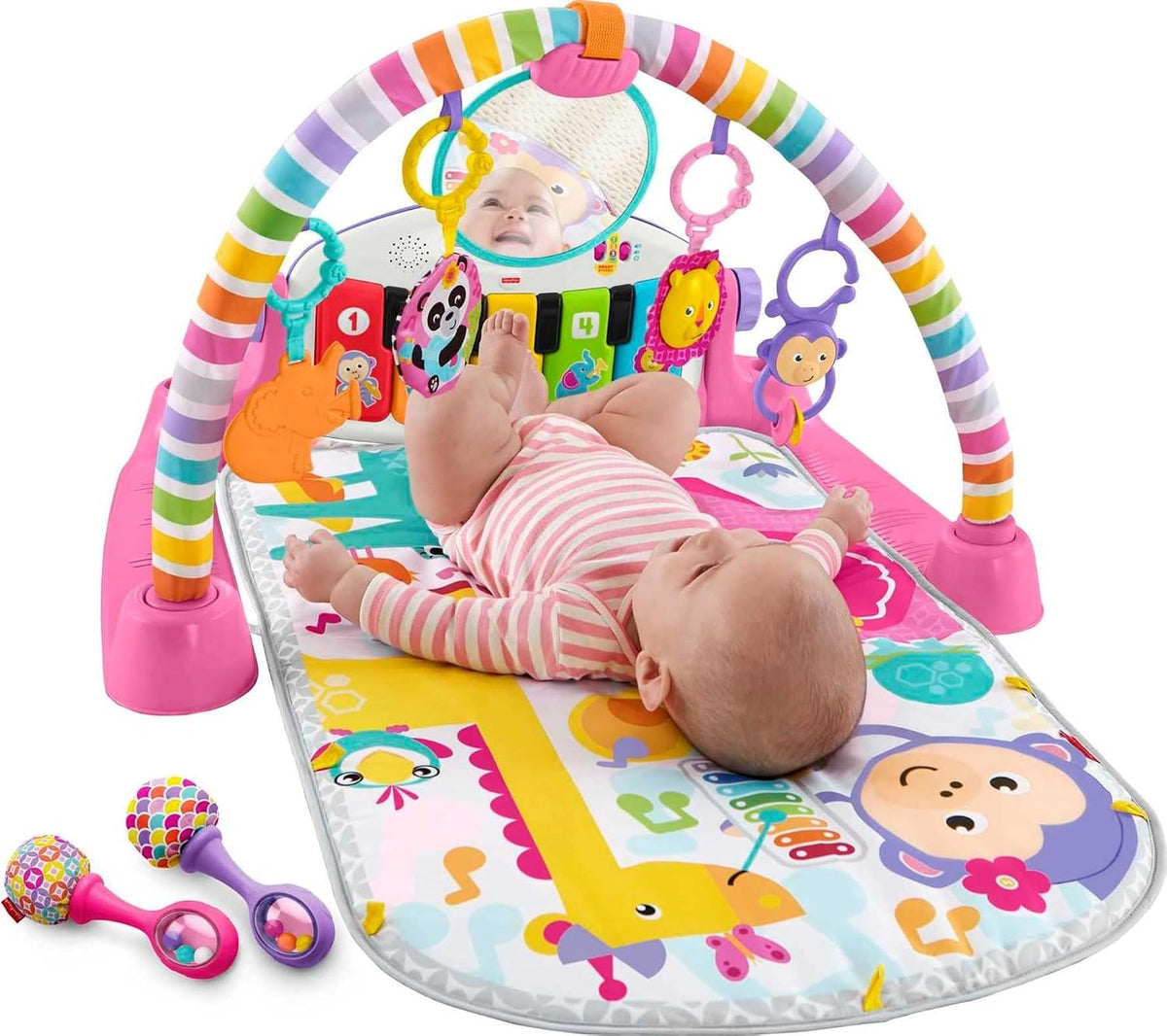 Fisher-Price baby piano gym with overhead toy arch