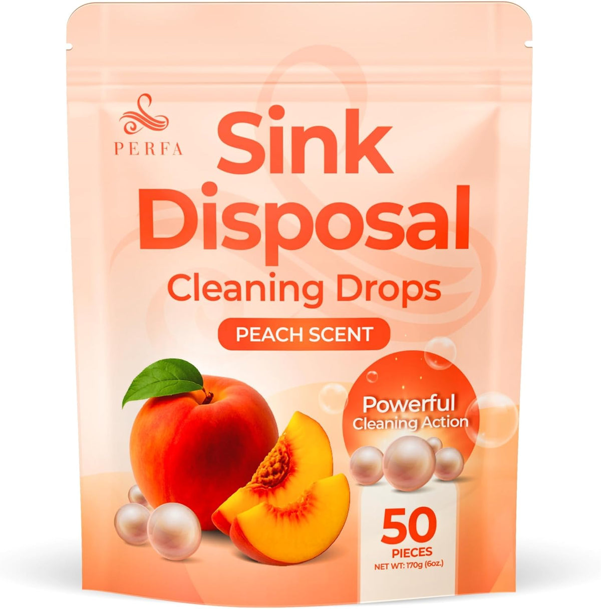 Perfa sink garbage disposal cleaner 50 count front view
