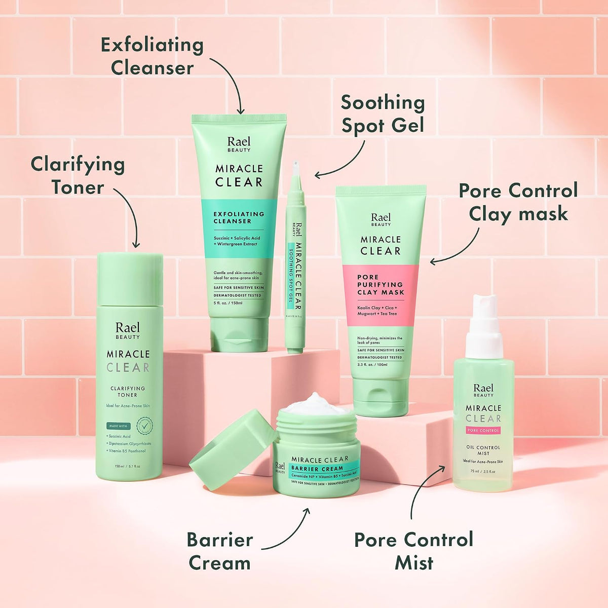Rael Miracle Clear Bundle - Clarifying Toner (5.1 oz), Barrier Cream (1.8 oz) - Image 9