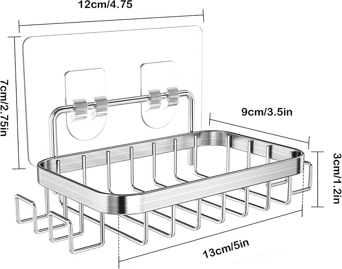 Gegoup wall-mounted soap dish set with included mounting accessories