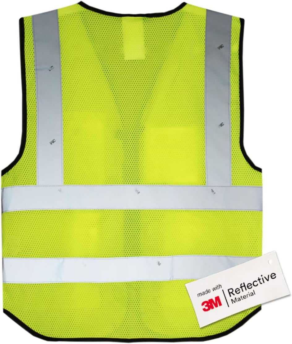 Salzmann hi vis vest 3M reflective strips detail
