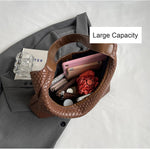 Amszke hobo shoulder bag showing woven texture