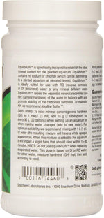 Seachem Equilibrium aquarium powder jar back directions label