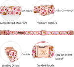 Elegant Little Tail Christmas pet collar flat lay view