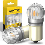 Auxito LED bulbs installed in vehicle light housing