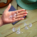 FEBSNOW heavy duty aquarium suction cups pack highlighting the top hook hole dimension.