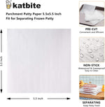 Katbite 5.5 inch parchment paper sheets stacked