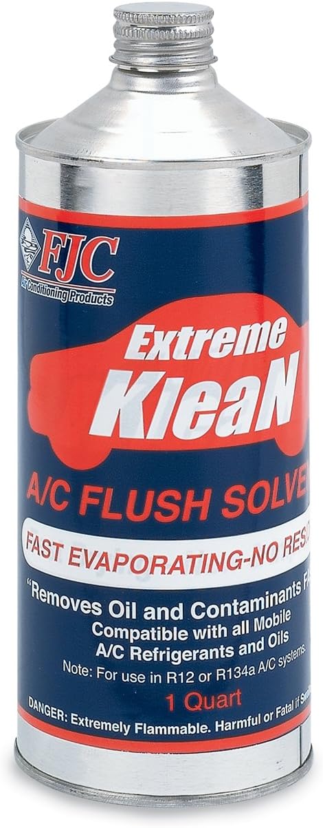 FJC Extreme Klean Automotive Air Conditioning Flush Solvent one quart front view bottle