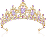 SuPoo Wedding Crowns for Women Tiara for Girls Crystal Princess Queen Crown Rhinestone Birthday Tiara Headband Red Black - Image 10
