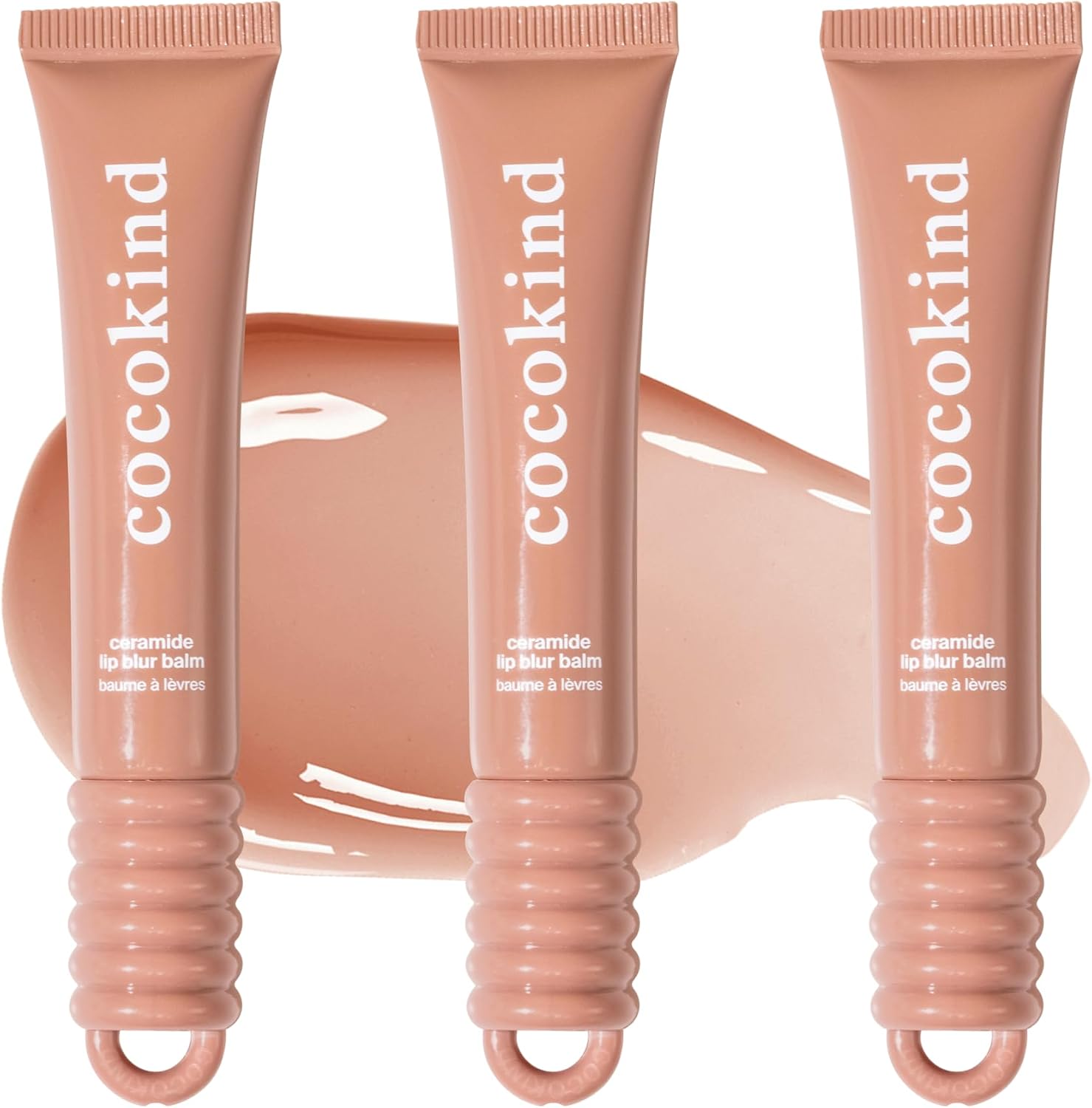 Cocokind Ceramide Lip Blur Balm Be Powerful front view showing the soft brown shade.