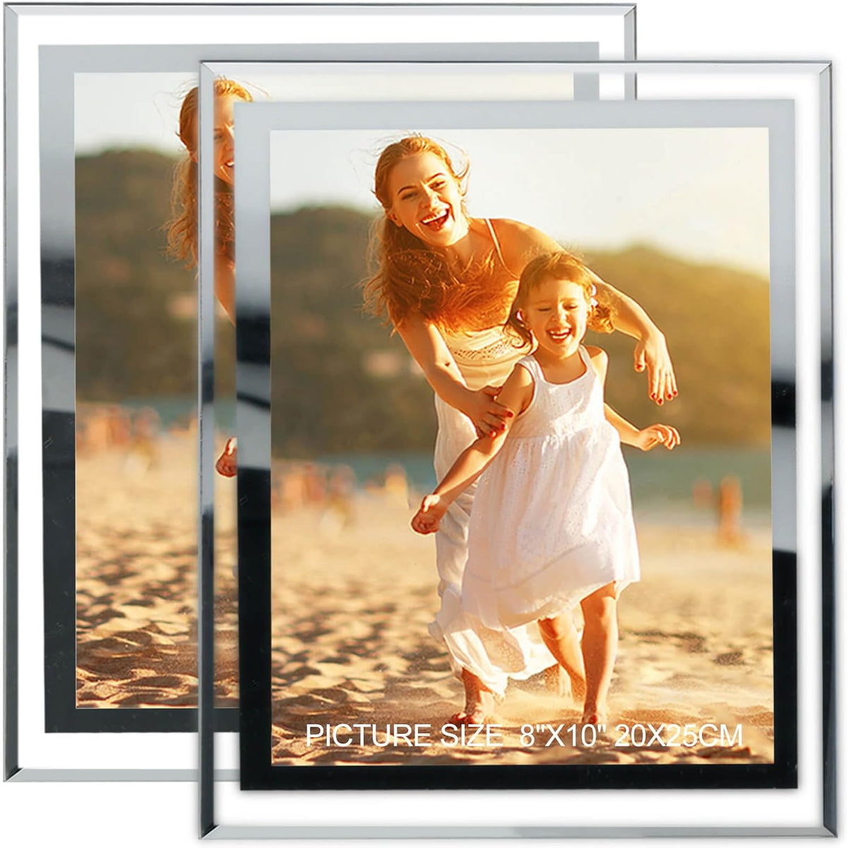 HIKWADERY 4x6 Picture Frames Silver - Set of 4, HD Real Glass 4 by 6 Photo Frame Mirrored Edge Great Gift, for Tabletop Display, Wedding Birthday Mothers Day Gifts (4 x 6, Silver) - Image 9