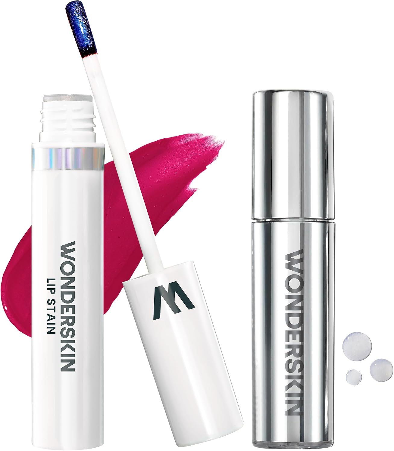 Wonderskin Lip Stain Peel Off Masque Darling kit front view showing the masque and lip oil serum packaging