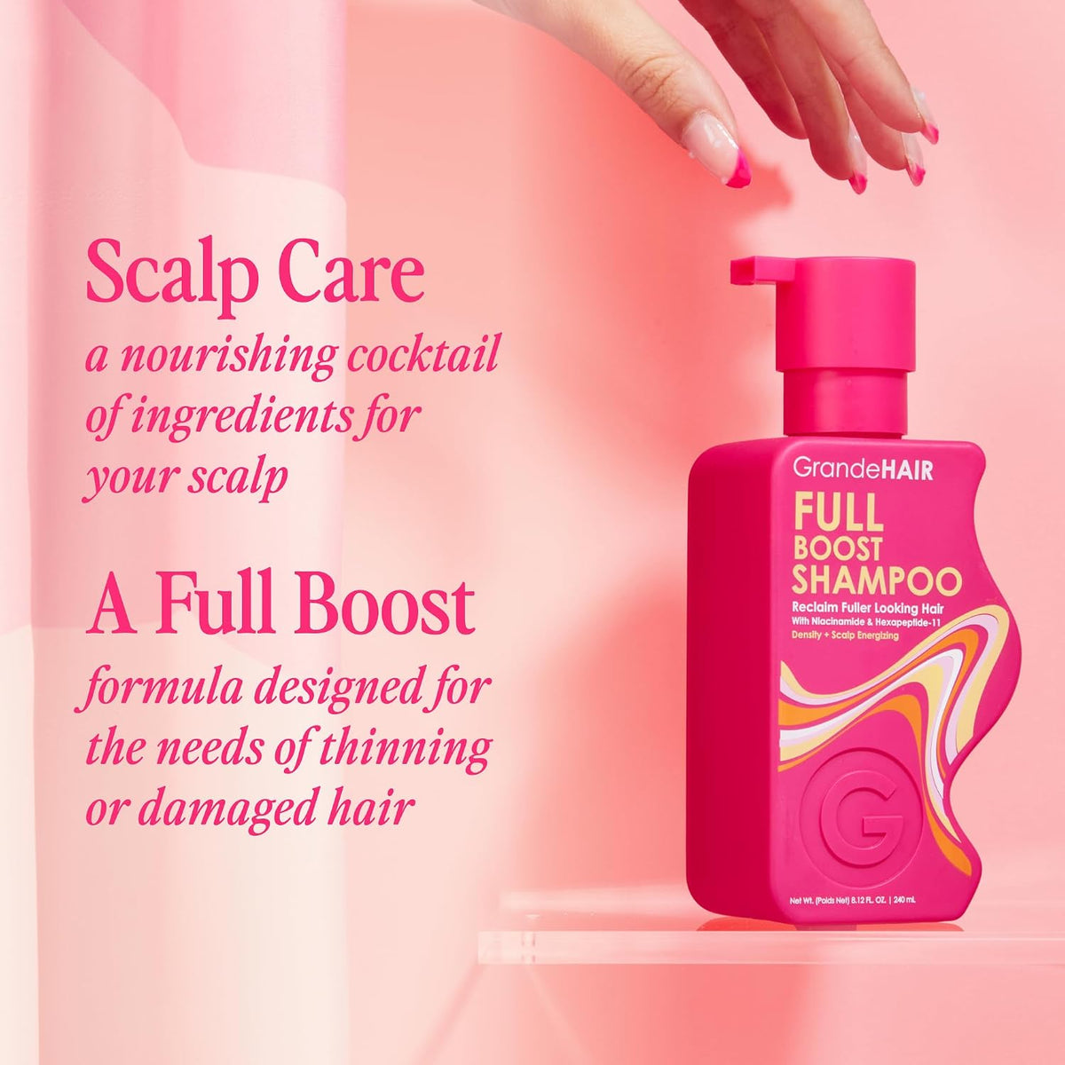 Grande Cosmetics hair care duo texture and consistency display