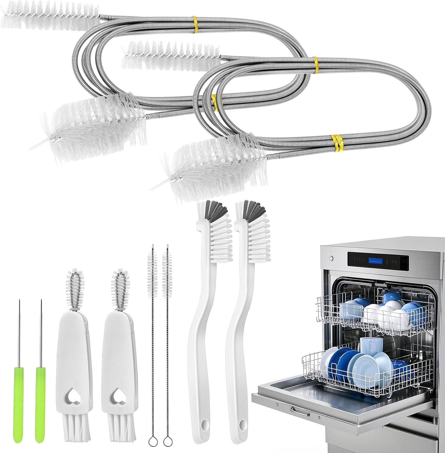 Palksky dishwasher cleaner brush kit front view