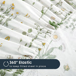 Wake In Cloud yellow green flower pillowcases