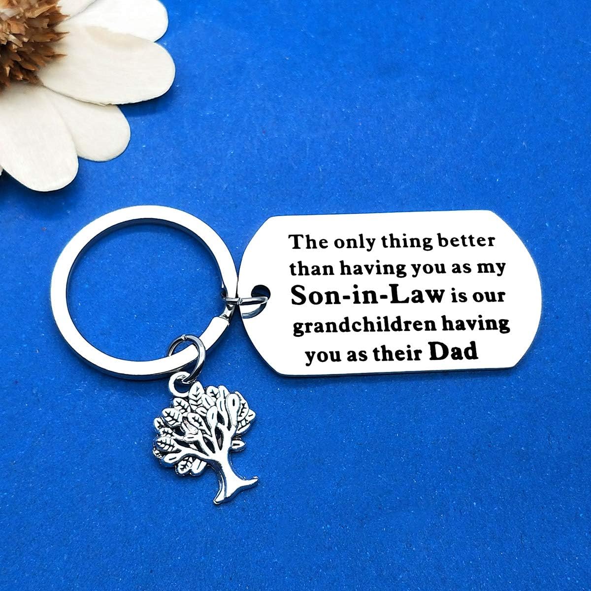 Dabihu engraved keyring close up on lettering