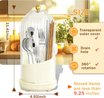 ONEPEACE Kitchen Utensil Holder showing 360 degree rotation feature
