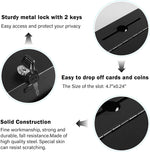 Xydled lockable box interior storage capacity