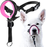 GoodBoy dog head halter pink front view showing padded snout loop