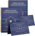 Juvale open house visitor guest registry book set front view
