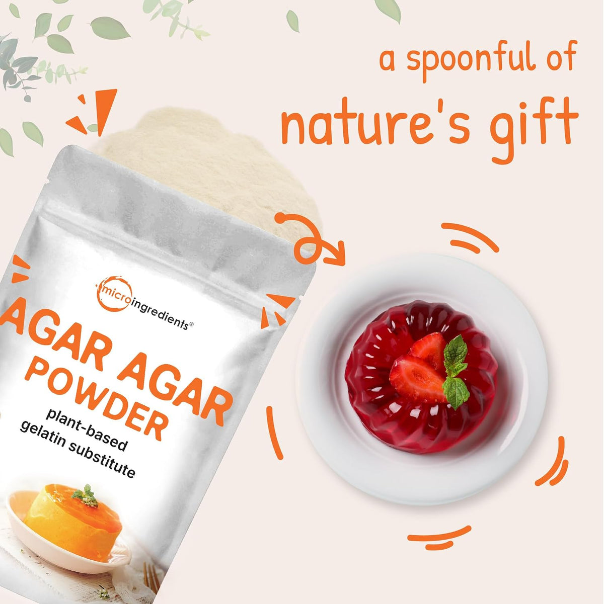 Micro Ingredients agar agar powder culinary use presentation