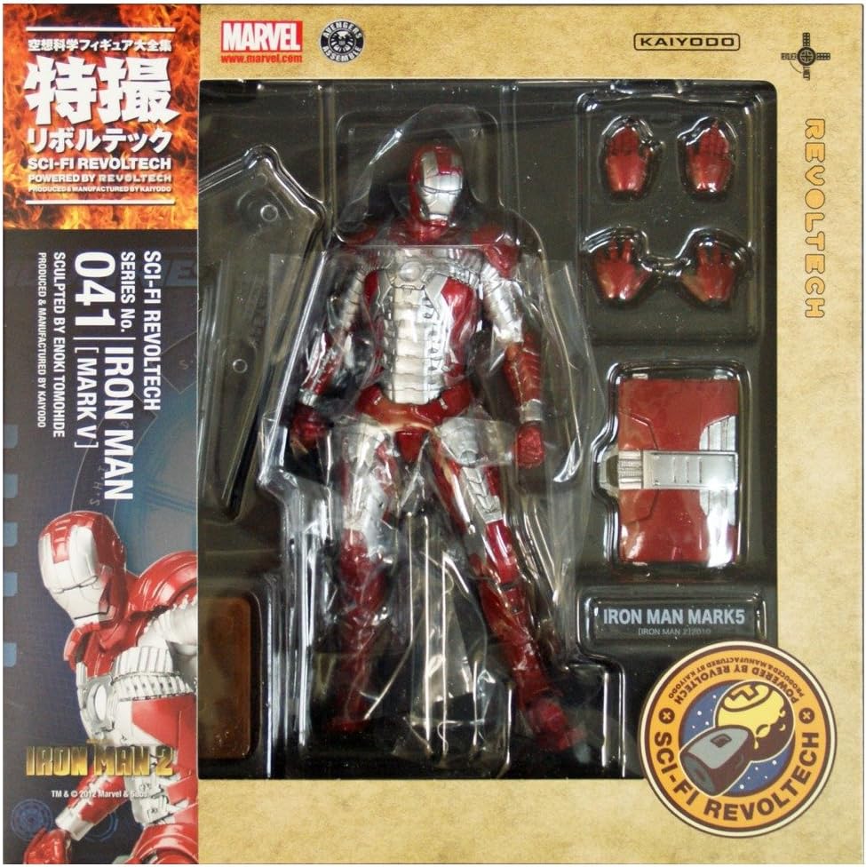Kaiyodo Sci-Fi Revoltech Iron Man Mark V action figure front view collectible