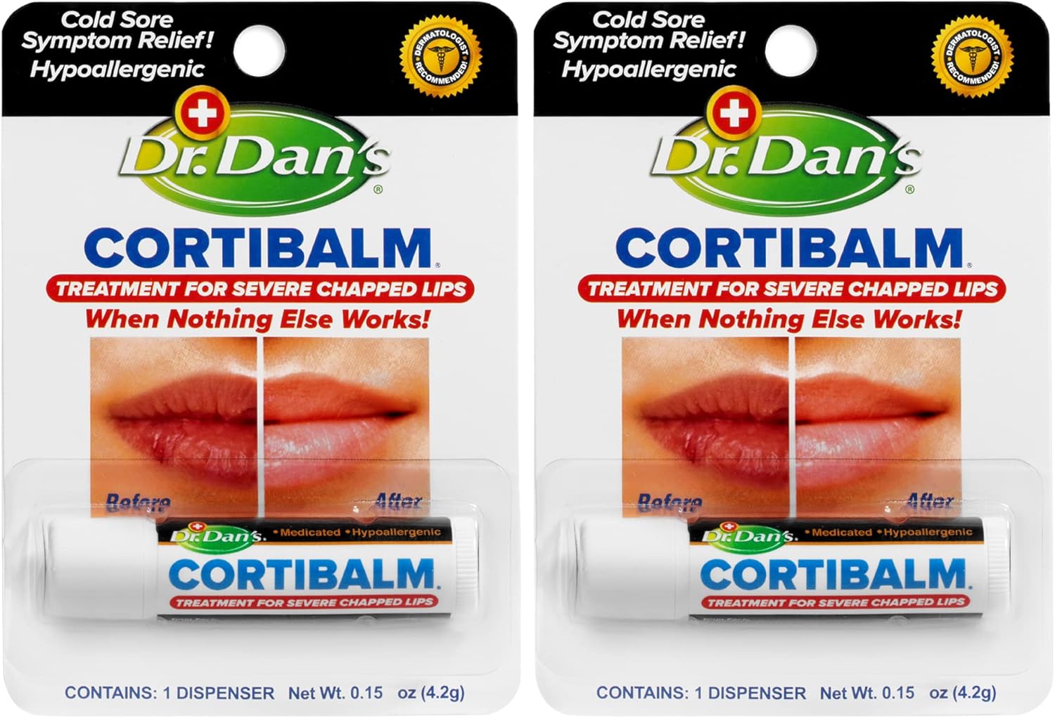 Dr. Dans Cortibalm Lip Balm, 2 Count - Image 1