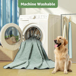 Folded Loobani washable dog mats for travel storage