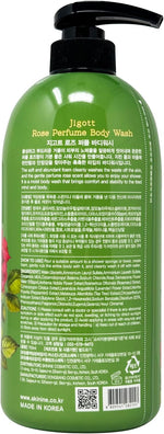 Jigott Rose Perfume Body Wash Korean shower gel packaging