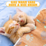 Washable fleece puppy blankets spread out to show texture and thickness