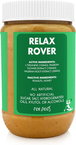 Natural dog anxiety supplement peanut butter on a lick mat for stress relief.