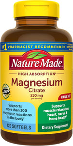 Nature Made Magnesium Citrate 250 mg per Serving, 60 Softgels | High Absorption Magnesium Supplements for Men and Women, Support for Muscle, Nerve, Bone and Heart, 30 Day Supply - Image 9