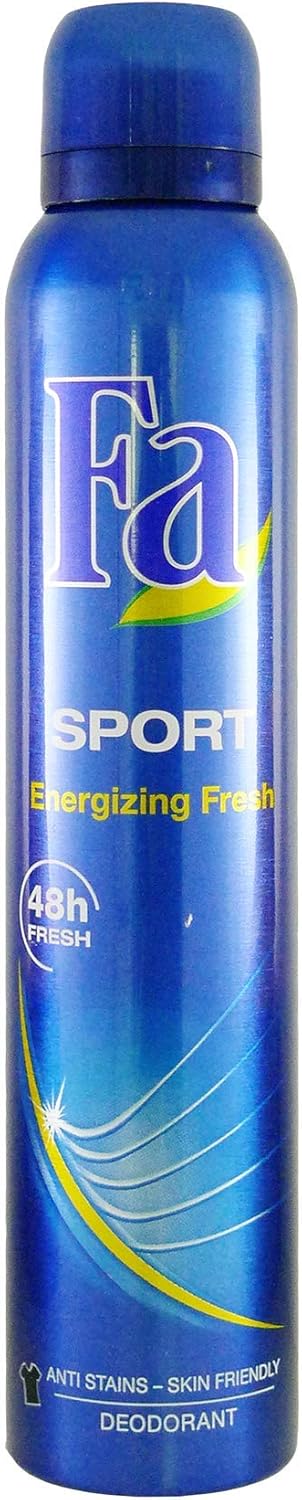 Fa 24h active deodorant aerosol for men front view body spray