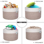 Mintwood Design woven rope hamper displaying close-up fabric texture