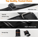 Reflective nylon bands on Loobani dog mobility aid