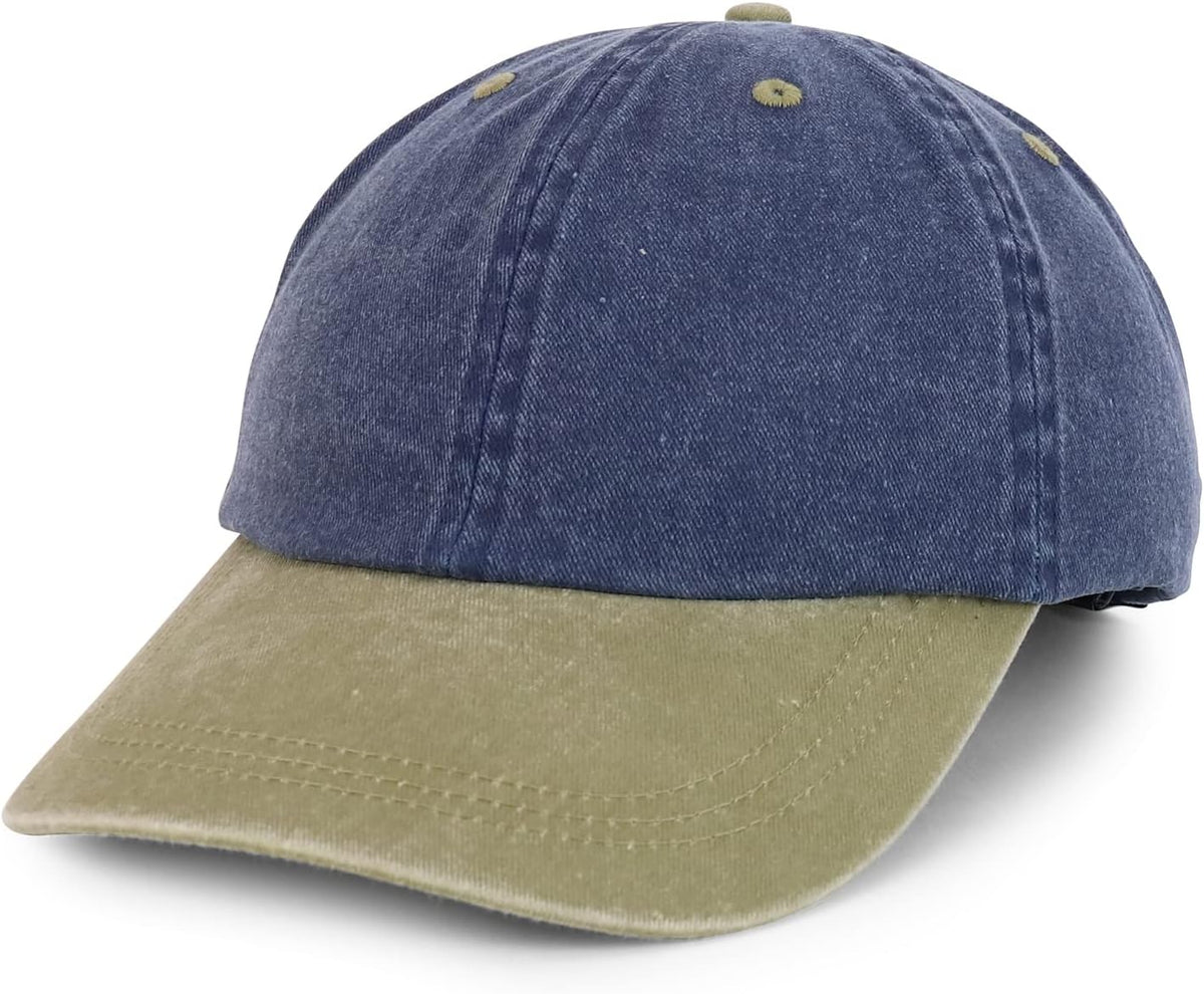 Trendy Apparel Shop Oversize XXL Pigment Dyed Washed Cotton Baseball Cap - Image 8