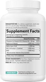 Micro Ingredients Alpha Lipoic Acid side profile of bottle