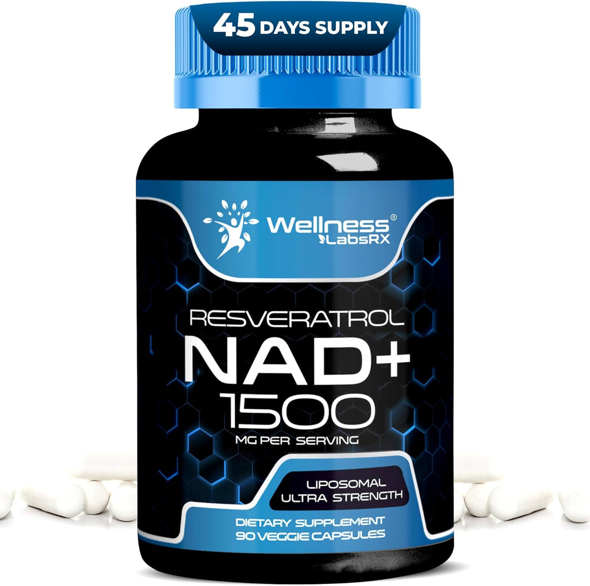 Wellness Labsrx Liposomal NAD Supplement 1500mg front view