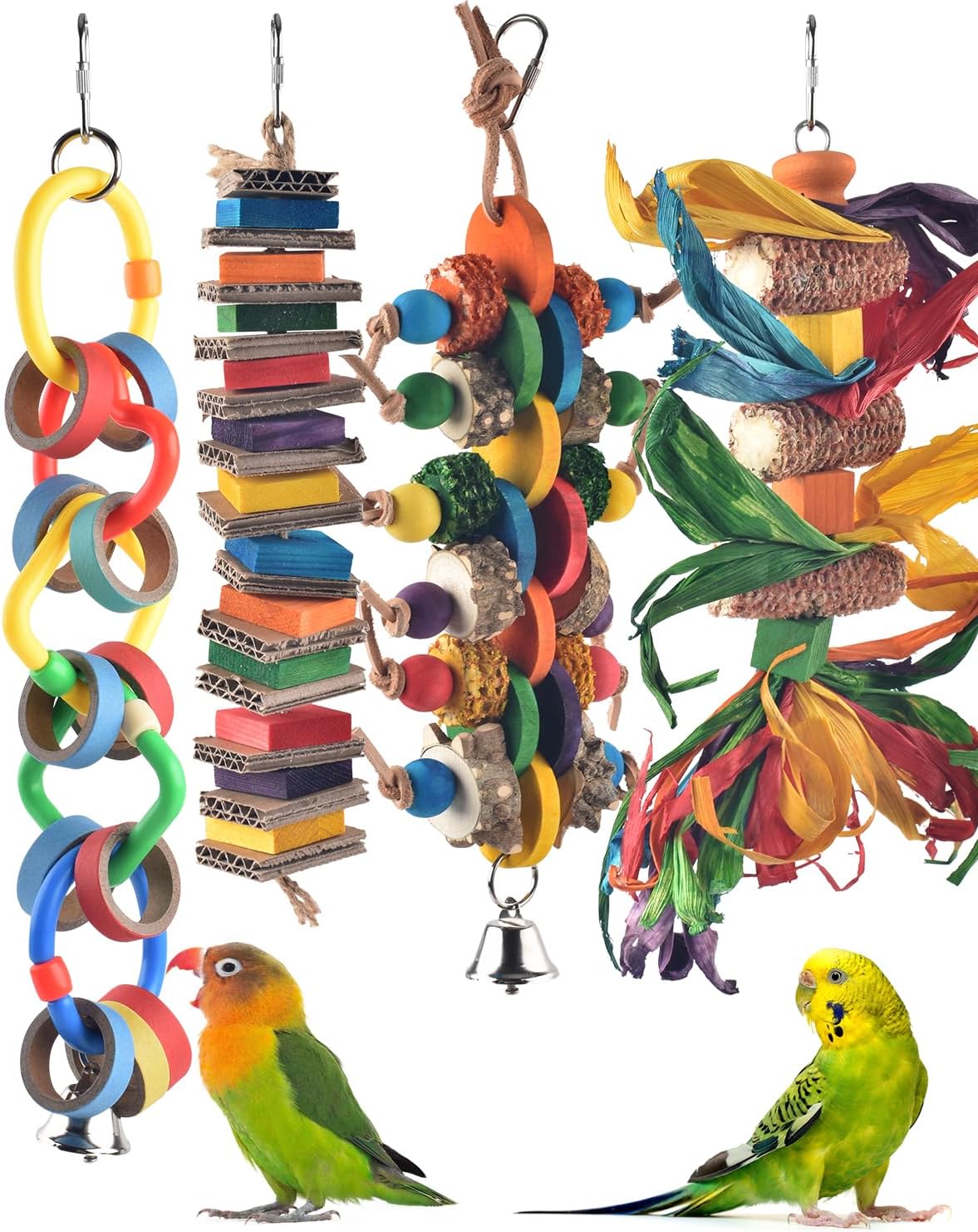A secure attachment hook detail on the top of the Bissap premium imported bird cage entertainment toy.