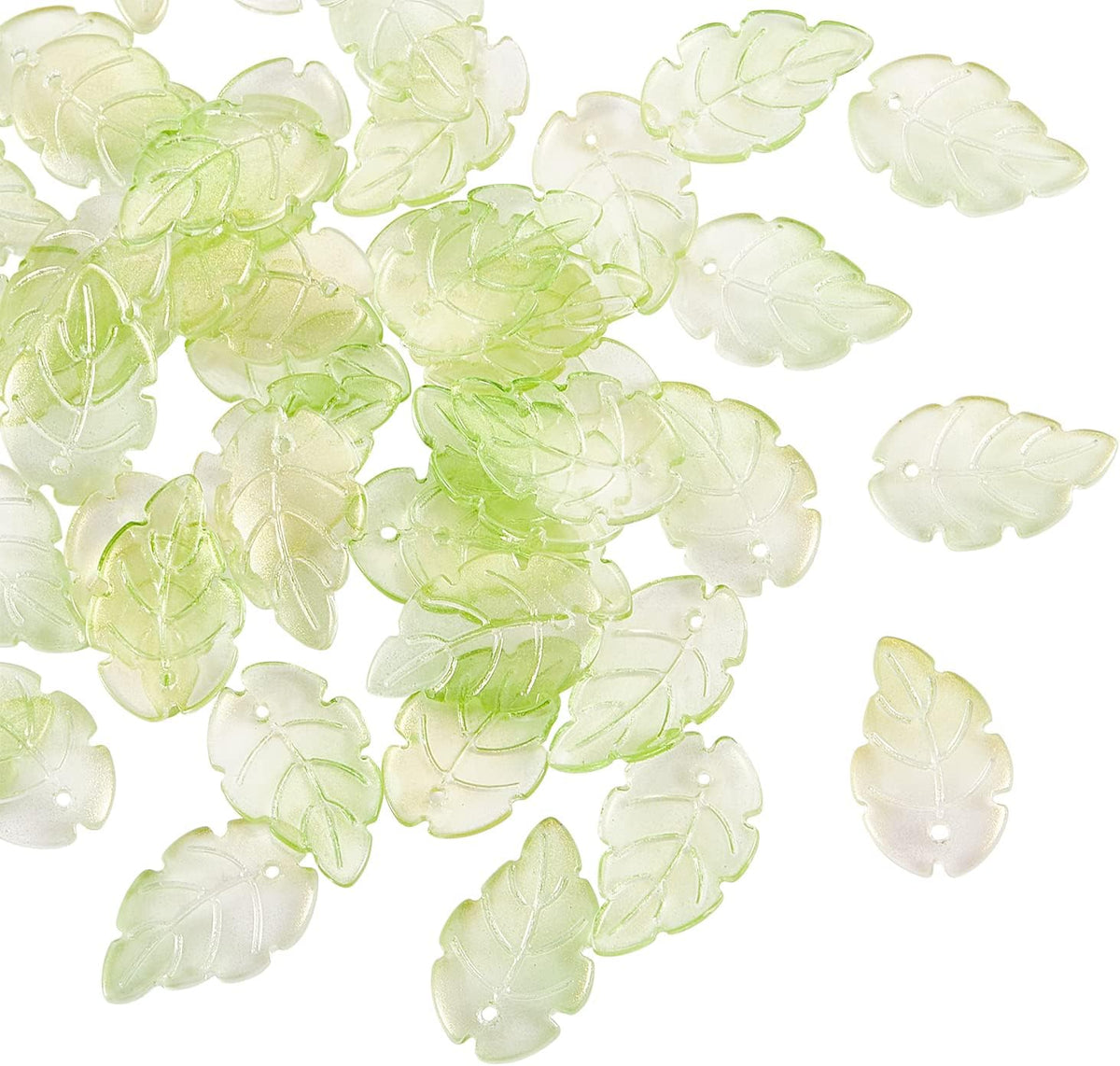 LiQunSweet 100 Pcs Glass Crystal Charms Glitter Mini Plant Leaf Charm for Jewelry Making DIY Accessories - Image 12